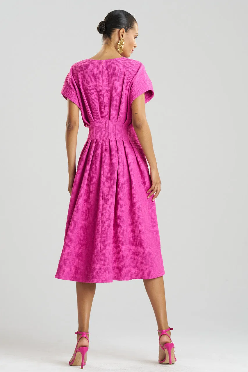 Textured Cotton Jacquard Pleated Dress sold by Natori product image thumbnail 2