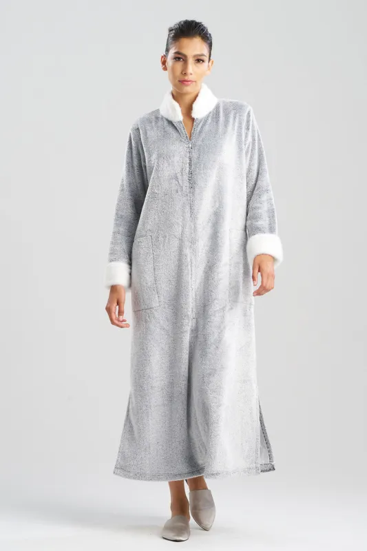 Frosted Cashmere Mandarin Zip Lounger sold by Natori