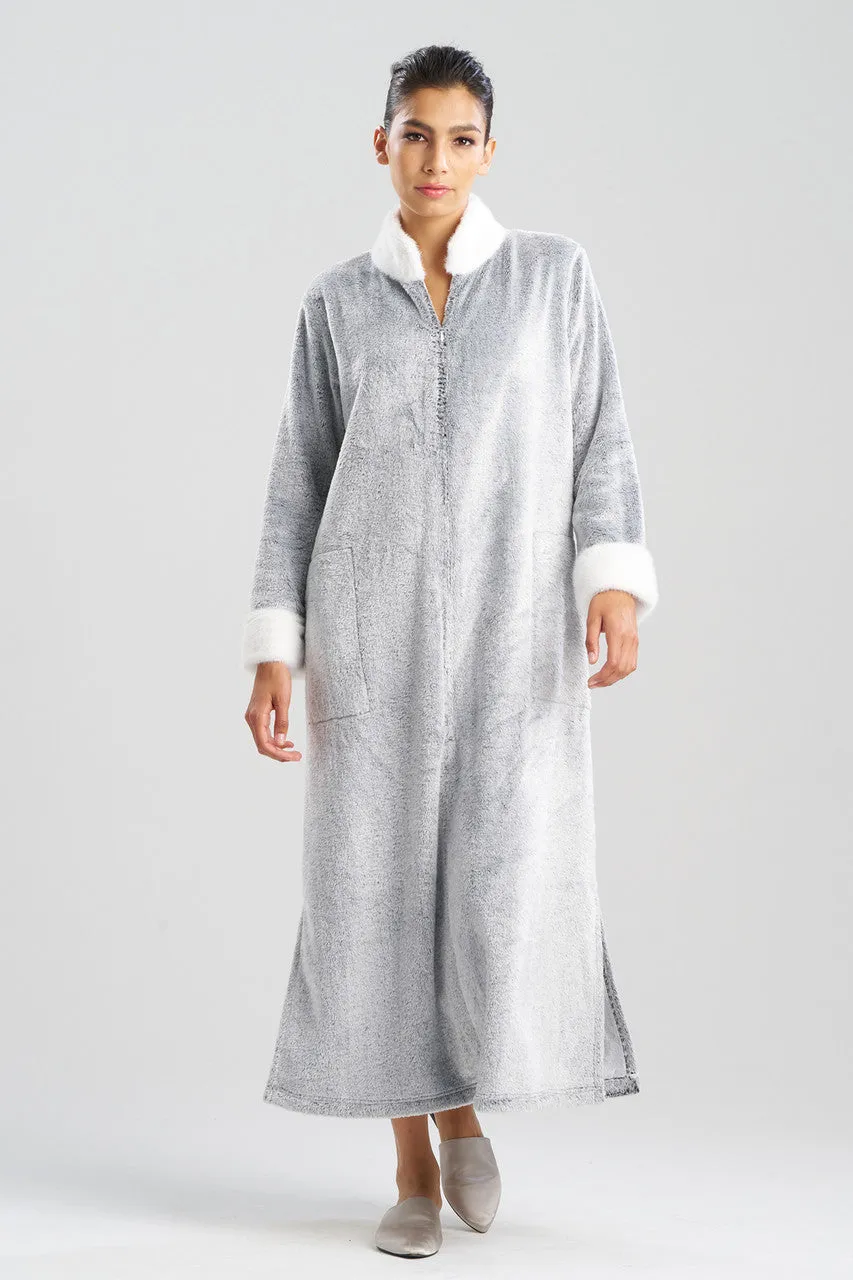 Frosted Cashmere Mandarin Zip Lounger sold by Natori