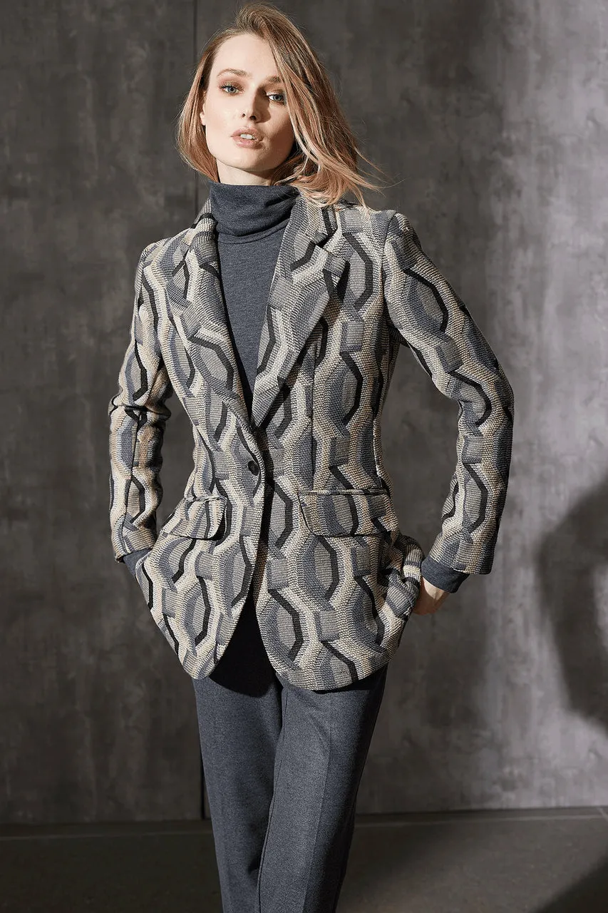 Hexagon Jacquard Blazer sold by Natori product image thumbnail 4