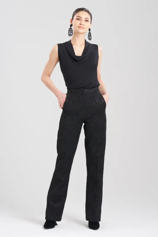 Metallic Jacquard Bootcut Flare Trouser Pants sold by Natori