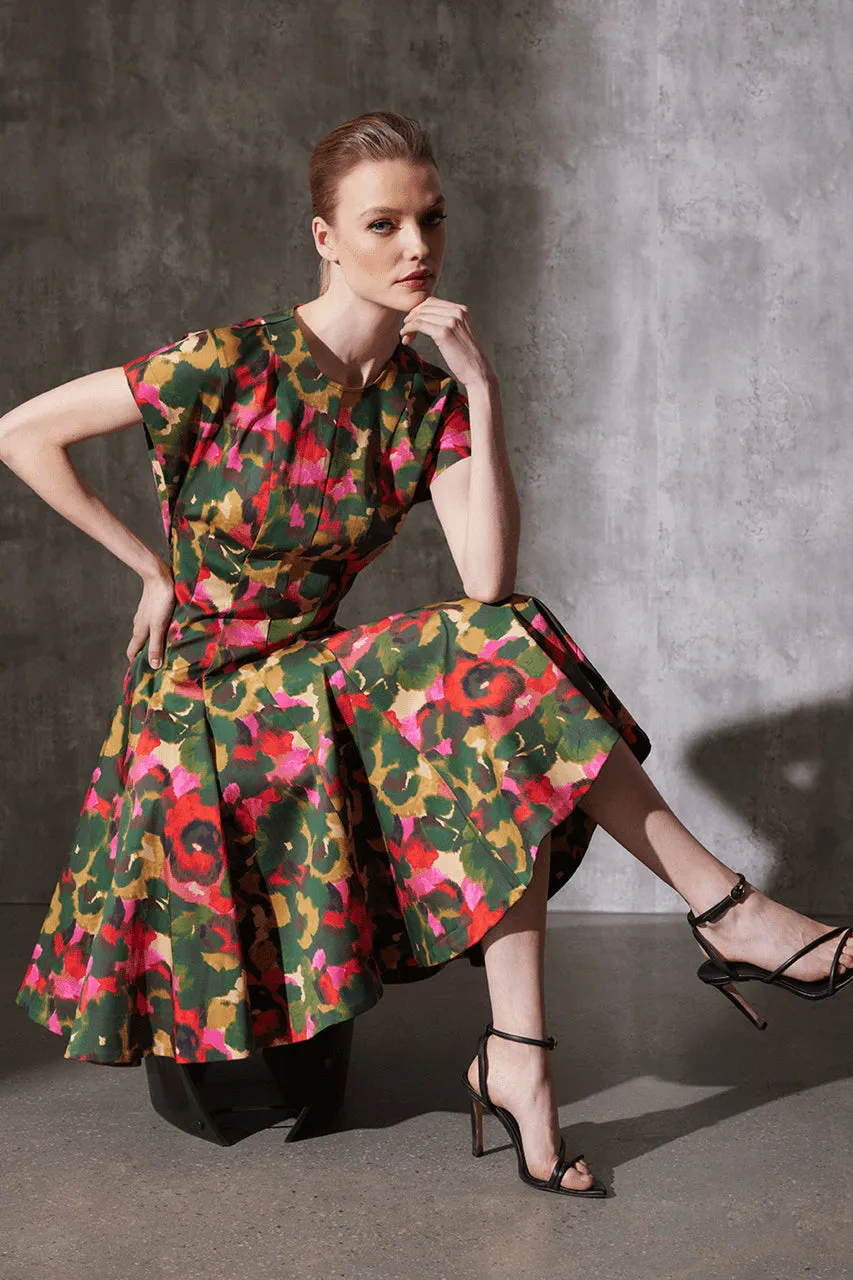 Floral Fit & Flare Pleated Dress sold by Natori product image thumbnail 3