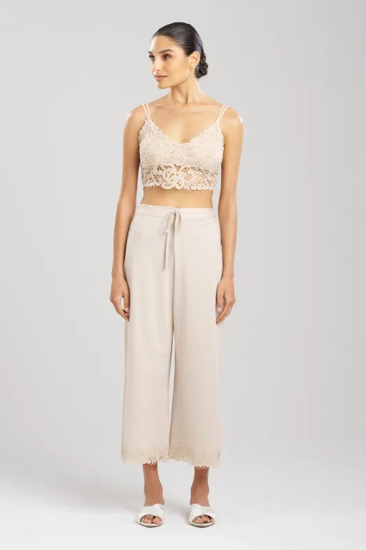 Bliss Harmony Lace Applique Cropped Pants sold by Natori