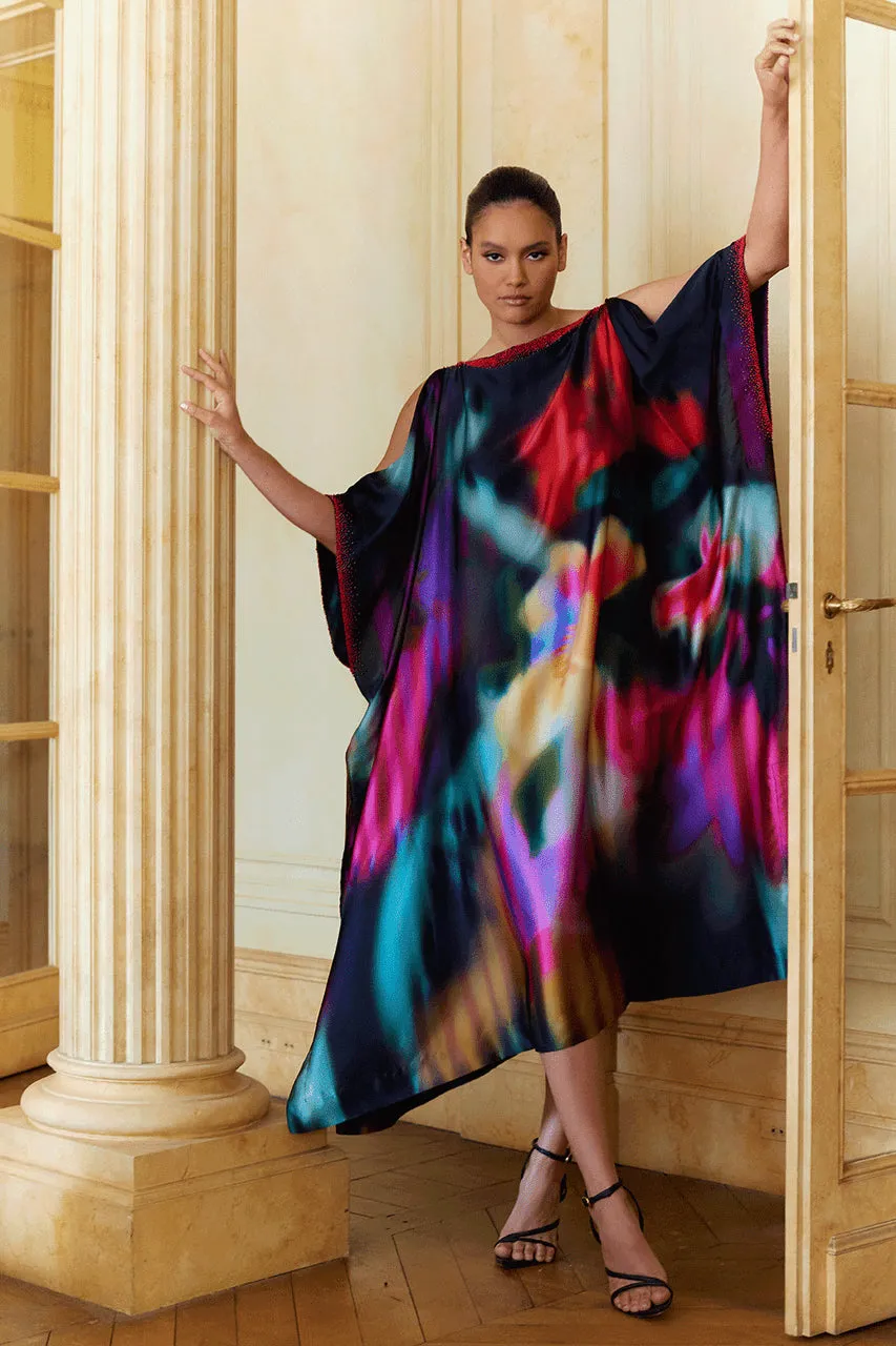 Melisande Beaded Cocoon Silk Caftan sold by Natori product image thumbnail 3