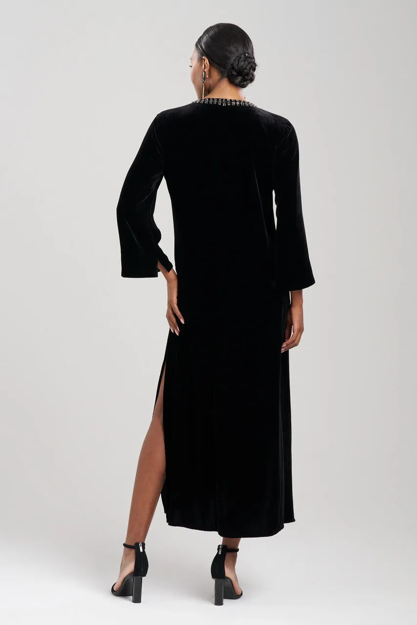 Couture Velvet Beaded Silk Caftan sold by Natori product image thumbnail 2