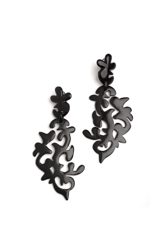 Buffalo Horn Scroll Drop Earrings sold by Natori