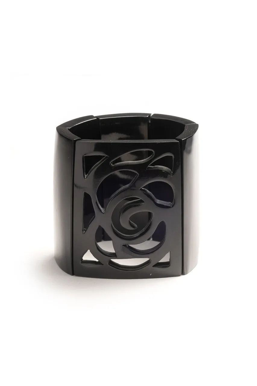 Buffalo Horn Square Scroll Bangle sold by Natori