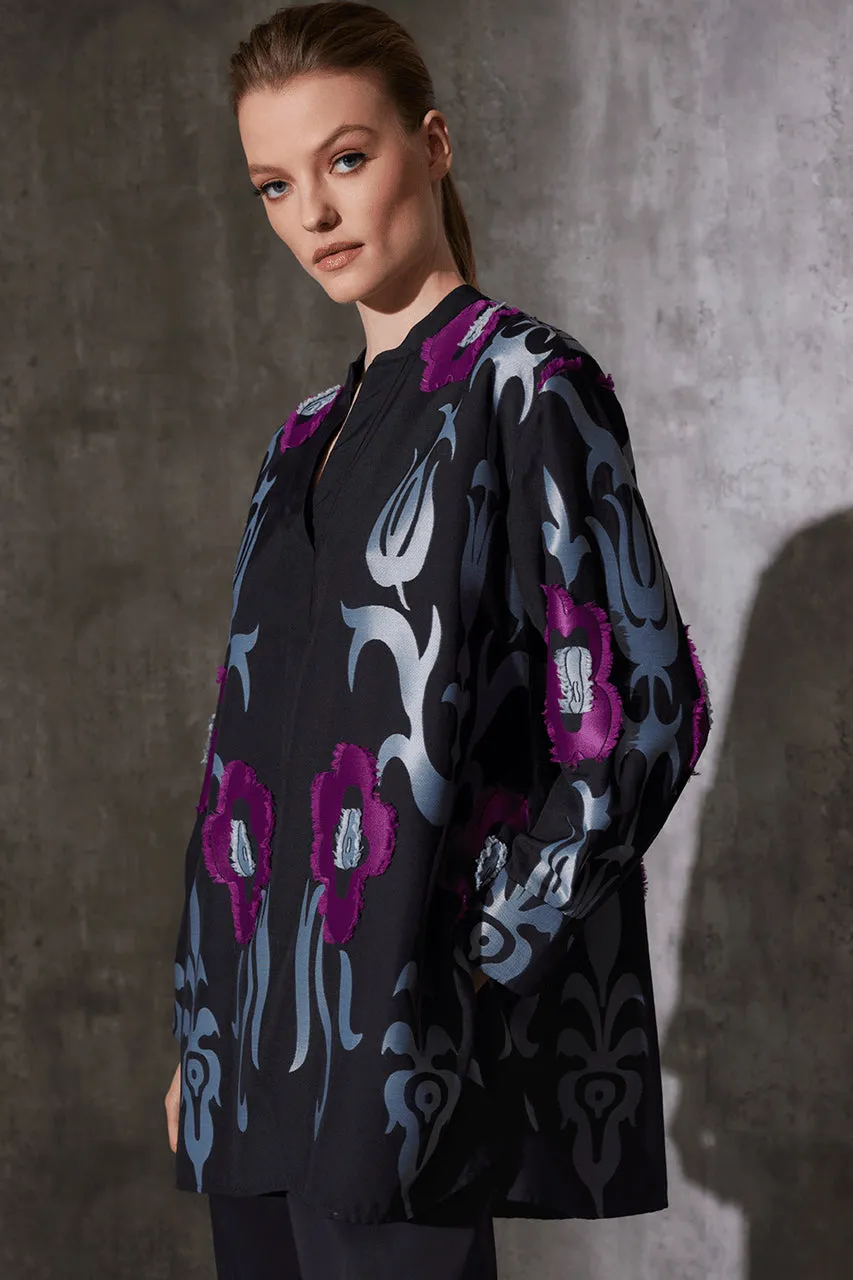 Suzani Jacquard Half Placket Shirt sold by Natori product image thumbnail 4