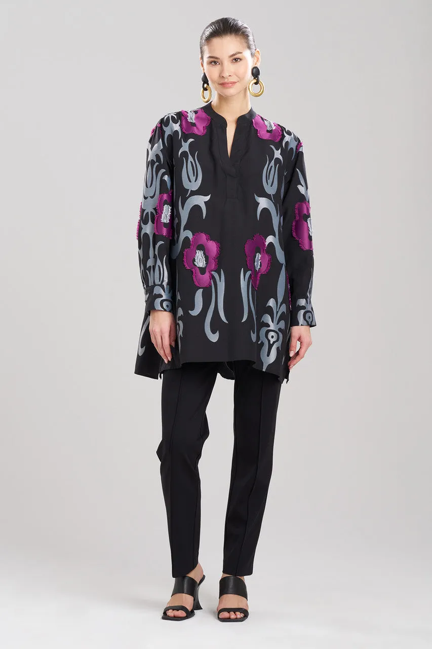 Suzani Jacquard Half Placket Shirt sold by Natori
