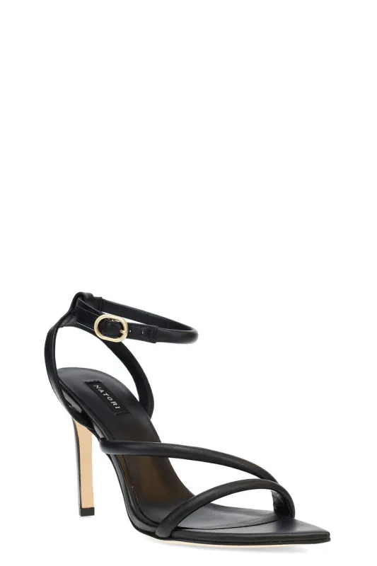 Reiki Nappa Leather Ankle Strap Heel sold by Natori