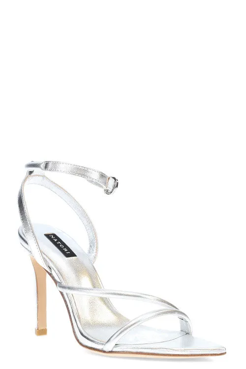 Reiki Nappa Leather Ankle Strap Heel sold by Natori