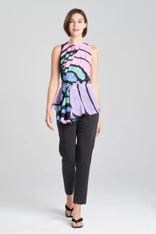 Nagashi Obi Silk Side Drape Top sold by Natori