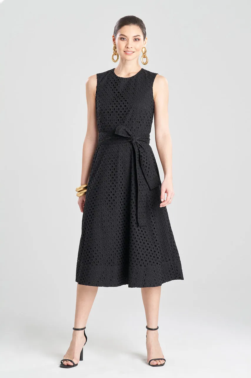 Cotton Eyelet Belted Dress sold by Natori
