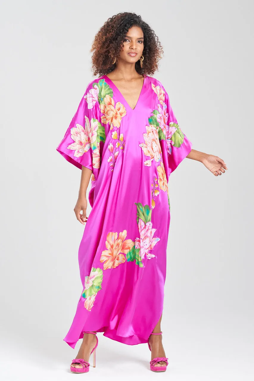 Couture Hanabi Beaded Silk Caftan sold by Natori
