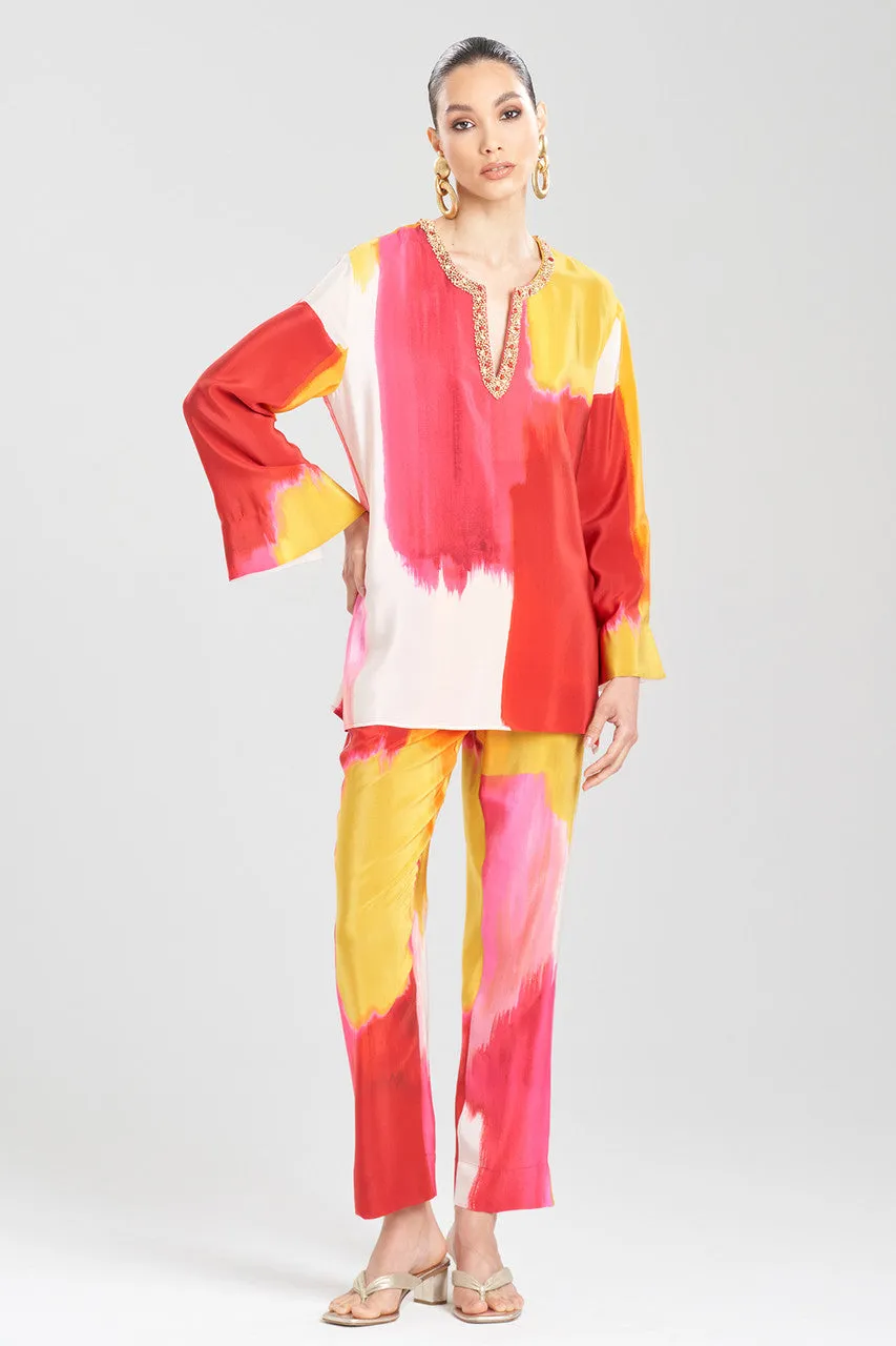 Bohol Embellished Silk Tunic Top sold by Natori