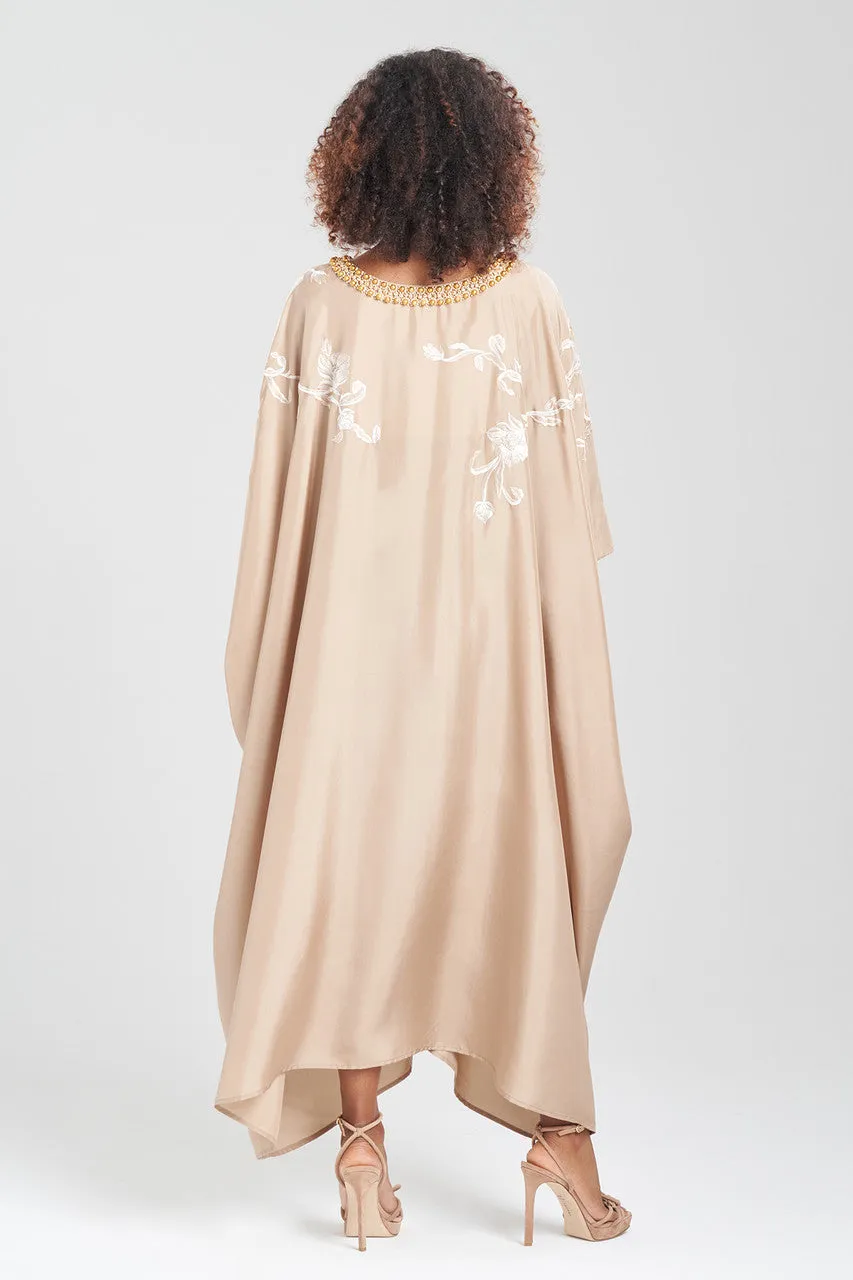 Shinjo Habotai Embroidered Silk Caftan sold by Natori product image thumbnail 2