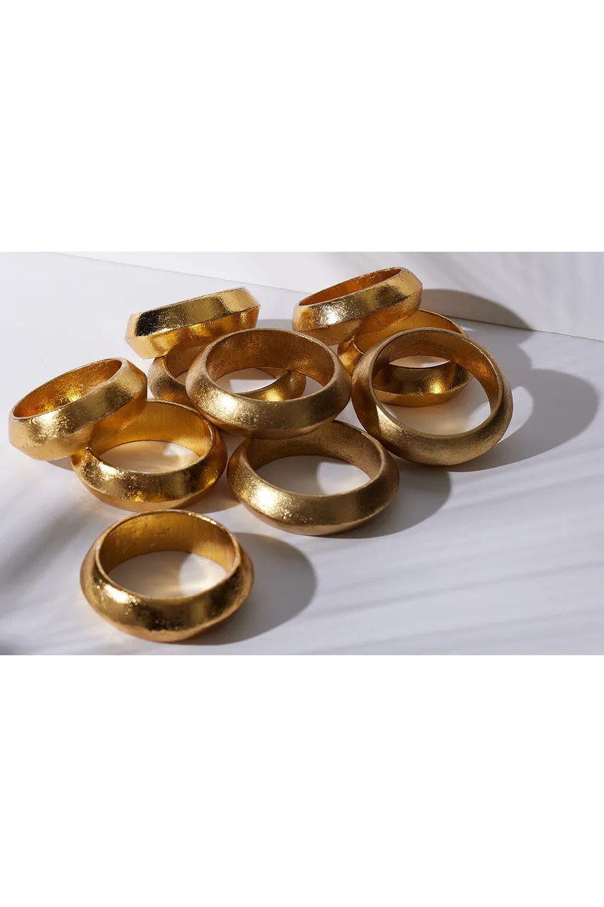 Acacia Wood and Gold Plated Bangle Set sold by Natori product image thumbnail 2