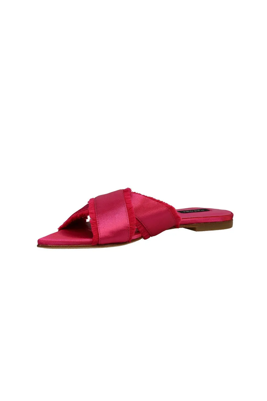 Wayu Satin Fringe Cross Slide Sandals sold by Natori product image thumbnail 5