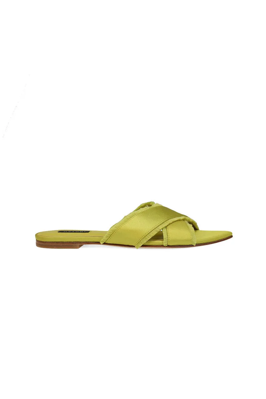 Wayu Satin Fringe Cross Slide Sandals sold by Natori product image thumbnail 2