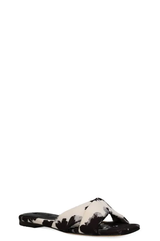 Vitta Taichou Slide Sandals - black/white sold by Natori