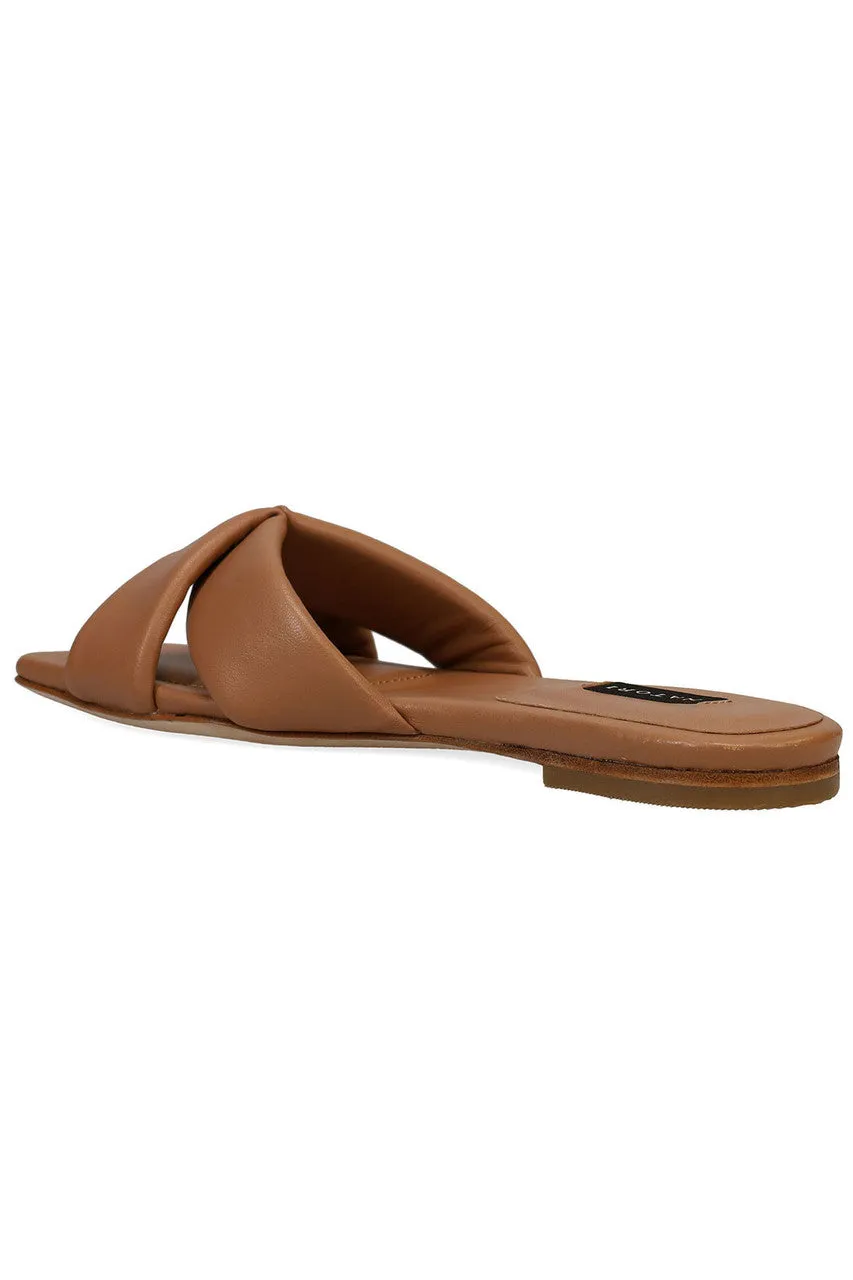 Vitta Nappa Leather Slide Sandals - doe sold by Natori product image thumbnail 5