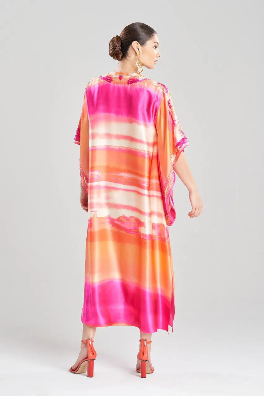 Couture Minako Embroidered Drop Sleeve Silk Caftan sold by Natori product image thumbnail 2