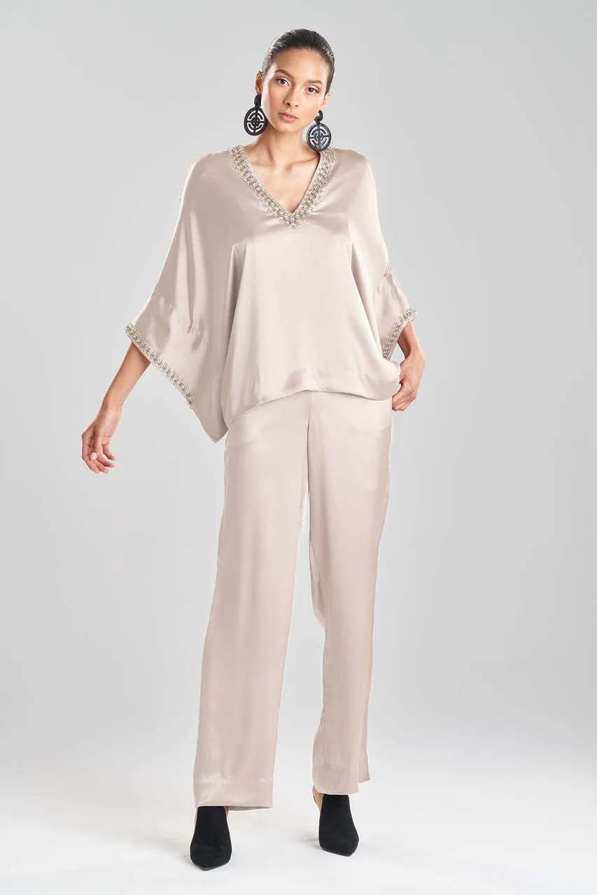Key Essentials Silk Embroidered Kimono Sleeve Top sold by Natori