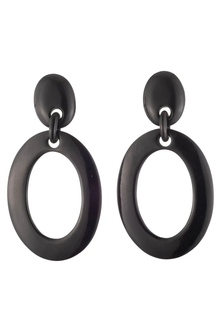 Buffalo Horn Single Oval Hoop Earrings sold by Natori