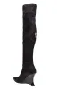 Natsu Satin Embroidered Dragon Stretch Over the Knee Boot sold by Natori