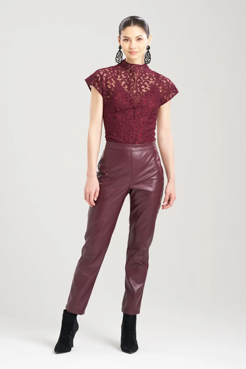 Vegan Luxe Lambskin Ankle Pants sold by Natori