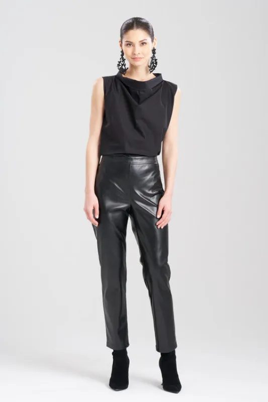 Vegan Luxe Lambskin Ankle Pants sold by Natori