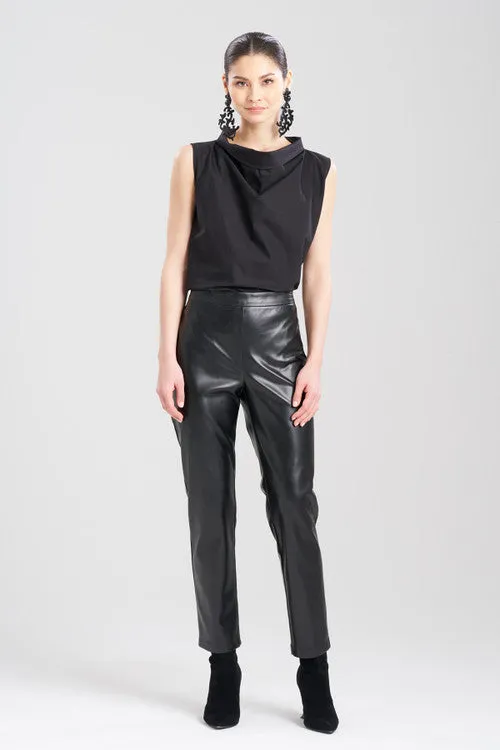 Vegan Luxe Lambskin Ankle Pants sold by Natori