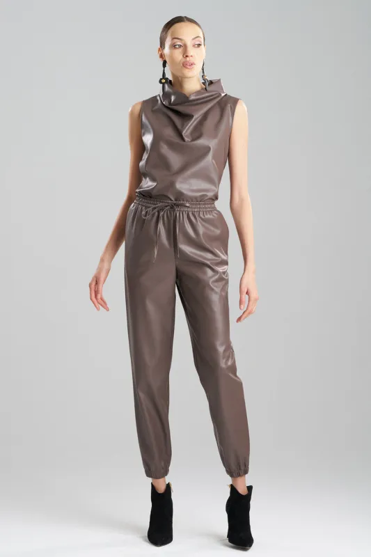 Vegan Luxe Lambskin Jogger Pants sold by Natori