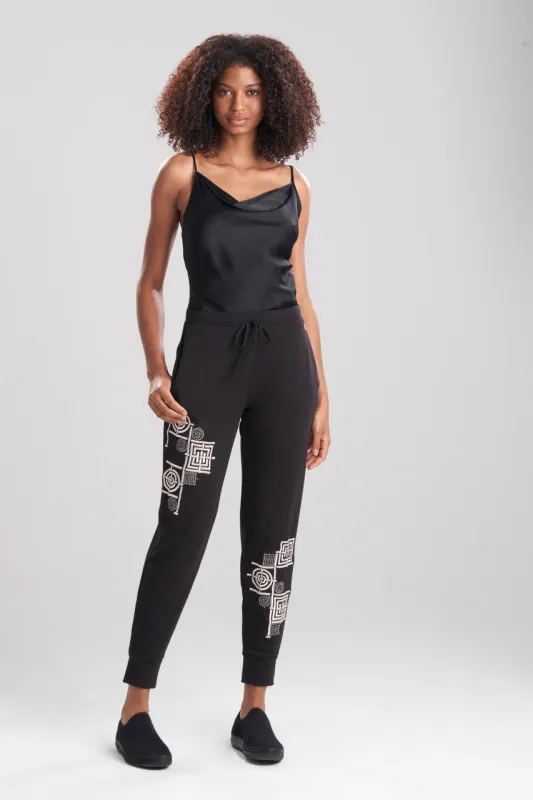 Cocoon Embroidered Jogger Pants sold by Natori