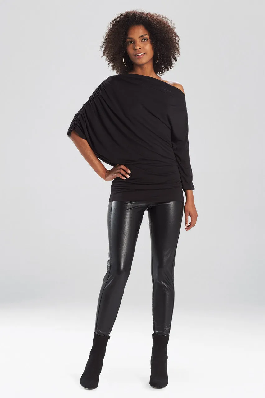 TENCEL™ Jersey Asymmetrical Ruched Top sold by Natori product image thumbnail 4