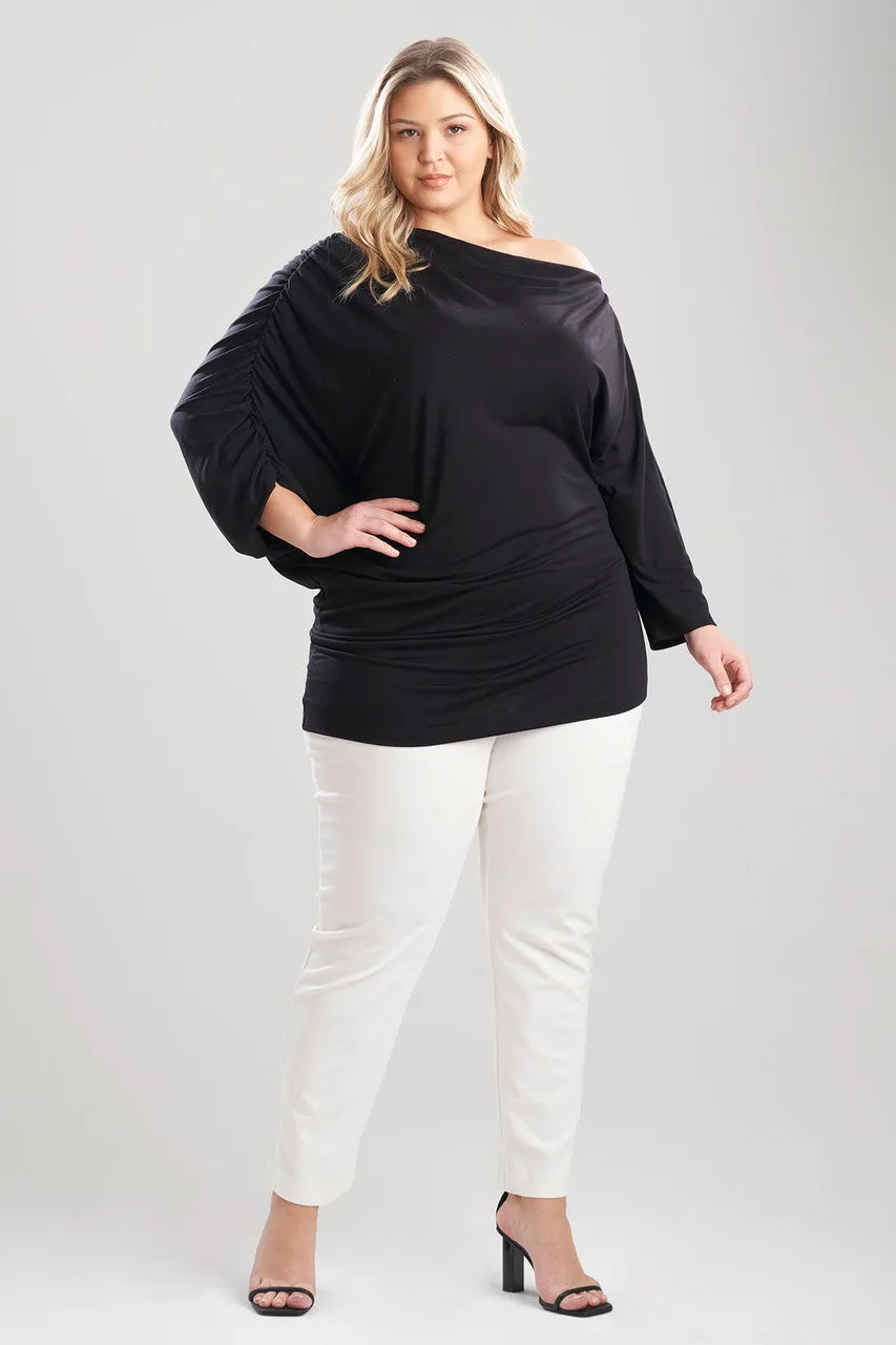 TENCEL™ Jersey Asymmetrical Ruched Top sold by Natori