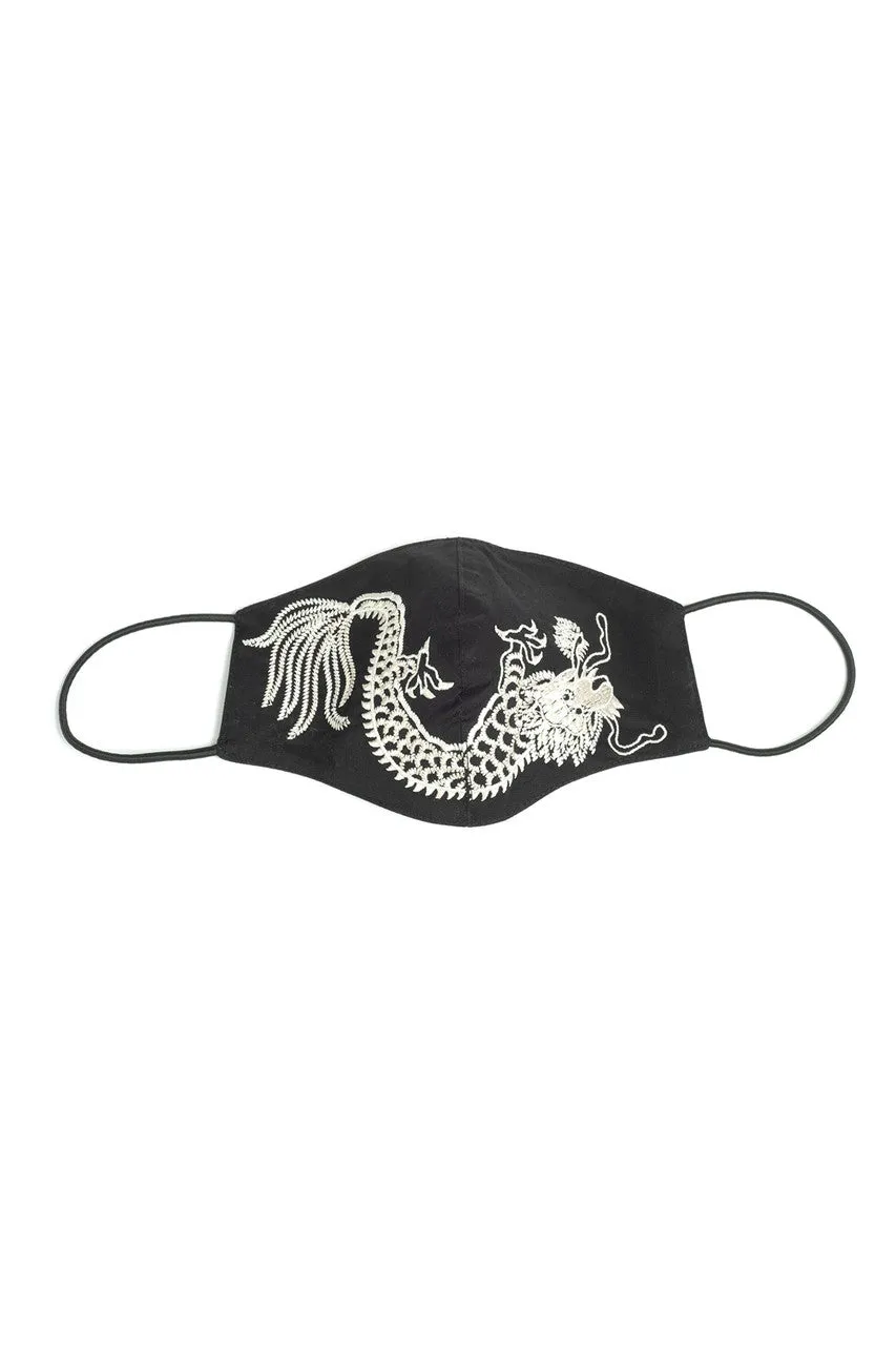 Embroidered Dragon Face Mask sold by Natori