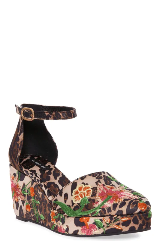 Artsy Chikayo Satin Embroidery Espadrille sold by Natori