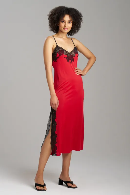 Enchant Lace Slit Slip Dress sold by Natori