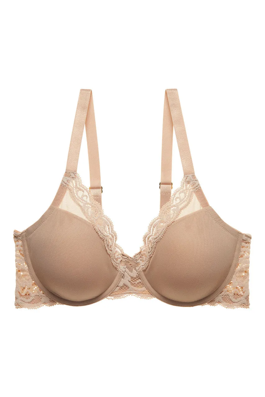 Feathers Full Figure Contour Underwire Bra sold by Natori