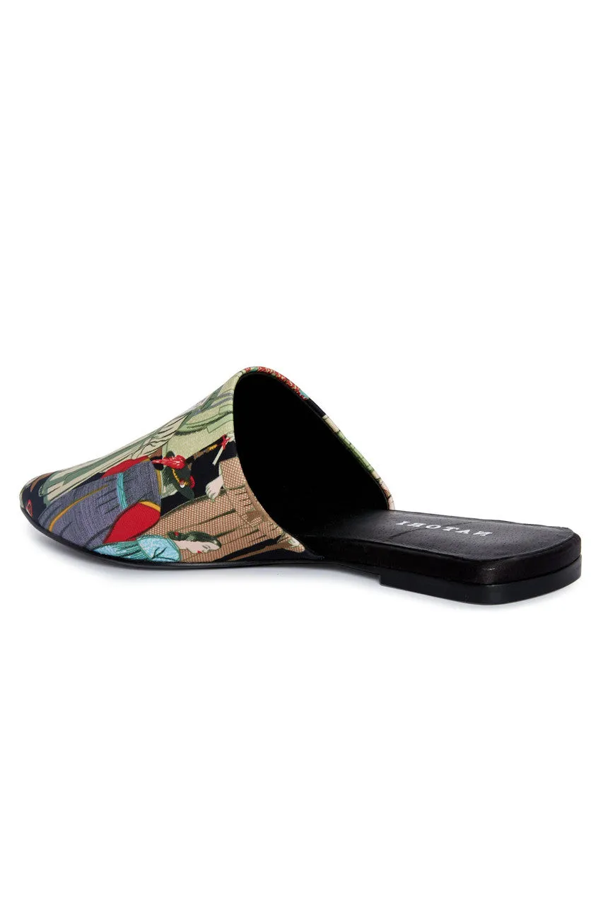 Adore Dynasty Satin Slide - black multi sold by Natori product image thumbnail 3