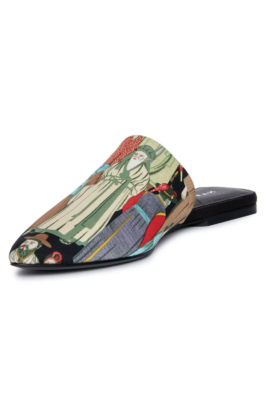 Adore Dynasty Satin Slide - black multi sold by Natori product image thumbnail 2