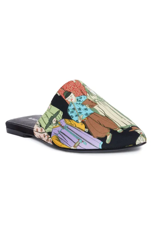 Adore Dynasty Satin Slide - black multi sold by Natori