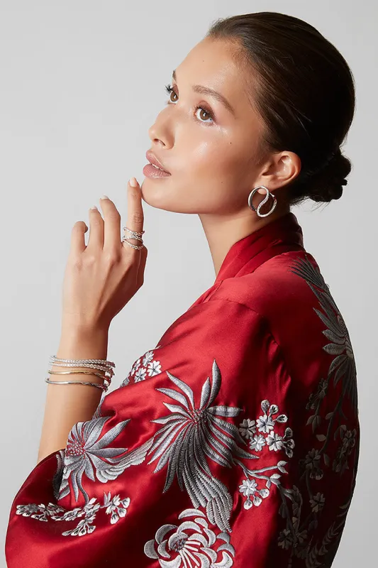 Shangri-La Brushstroke 14K Gold and Diamond Full Bracelet sold by Natori