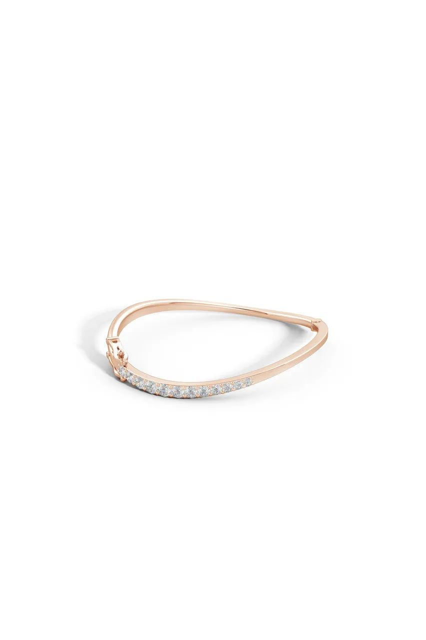 Shangri-La Brushstroke 14K Gold and Diamond Half Bracelet sold by Natori product image thumbnail 3