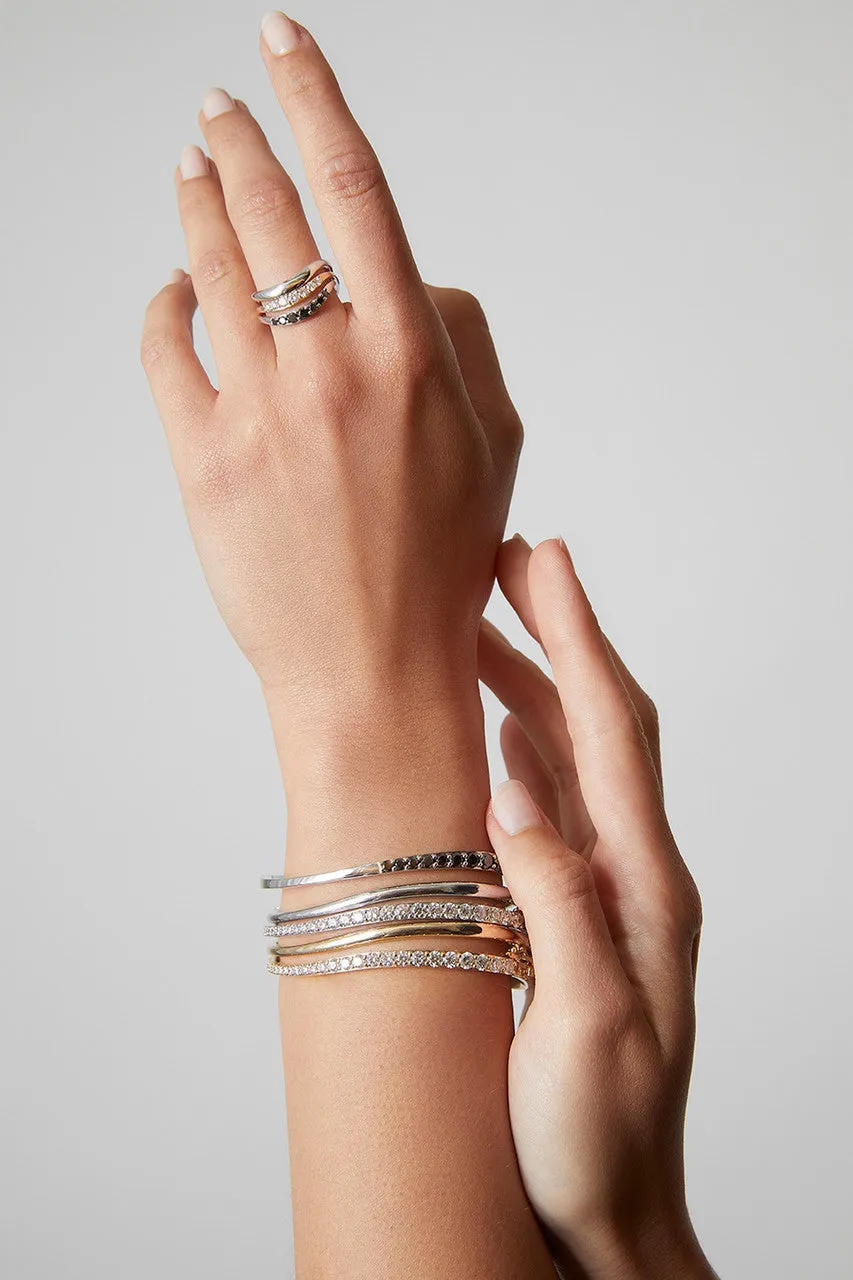 Shangri-La Brushstroke 14K Gold Stacking Ring sold by Natori