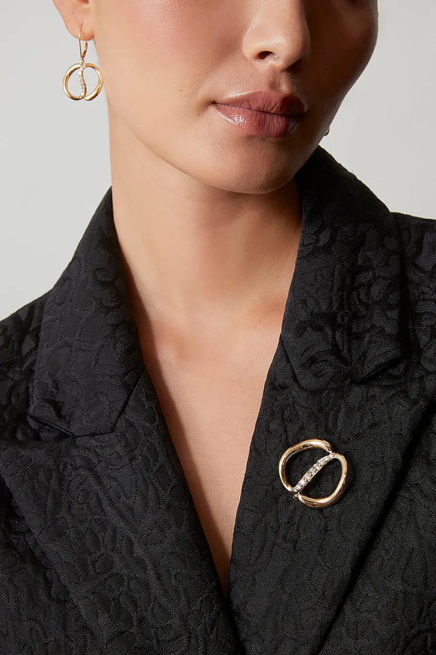 Shangri-La Yin-Yang 14K Gold and Diamond Dangle Earrings sold by Natori product image thumbnail 5