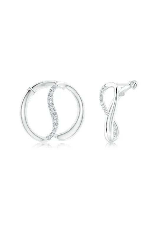 Shangri-La Yin-Yang 14K Gold and Diamond Large Button Stud Earrings sold by Natori