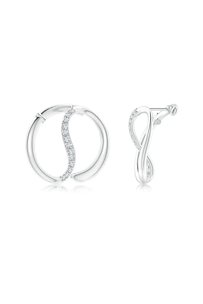 Shangri-La Yin-Yang 14K Gold and Diamond Large Button Stud Earrings sold by Natori