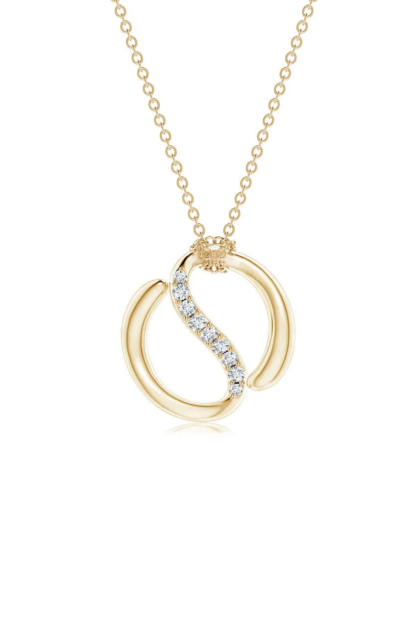 Shangri-La Yin-Yang 14K Gold and Diamond Knot Chain Pendant Necklace sold by Natori product image thumbnail 2